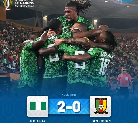 AFCON 2023: Nigeria Clicking Into Gear With Lookman's Double Over Cameroon Mediaage NG The Super Eagles of Nigeria on Saturday reached the quarter-finals of the 2023 Africa Cup of Nations after Ademola Lookman scored twice in an impressive display to beat a disjointed indomitable lions of Cameroon 2-0.