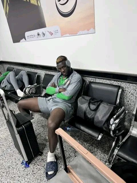 Photos of Members of Nigeria's Football Men's National Team Stranded In Libya Mediaage NG Heartbreaking photos of Nigeria's Super Eagles players stranded at the Libyan Airport. They are due to complete the double header against the Libyan Mediterranean Knights. Nigeria won the first of it 1:0 at the Godswill Akpabio Stadium, Uyo.