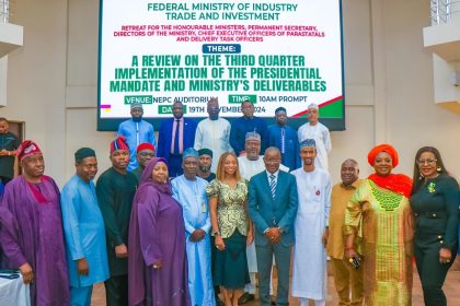 Ministry of Trade and Investment Holds 3rd Quarter Performance Review Mediaage NG Minister of State, for Industry, Trade and Investment, Senator John Owan on Tuesday, was part of the the third-quarter retreat to review and assess performance on the ministry’s deliverables.