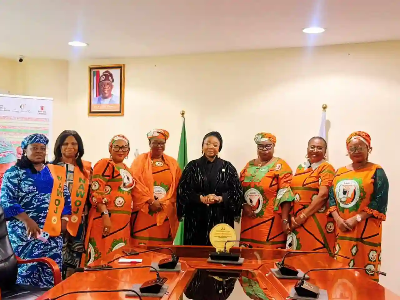 NAWOJ Honours Imaan Suleiman-Ibrahim as Trailblazer in Women’s Political Representation Mediaage NG The Honourable Minister of Women Affairs and Social Development, Hajiya Imaan Suleiman-Ibrahim, FSI, has been conferred with a special recognition award as “Trailblazer in Women’s Political Representation” by the National Association of Nigerian Women Journalists (NAWOJ). The Vice President, Zone D of NAWOJ, Mrs. Chizoba Ogbecha, alongside her delegation, paid a courtesy visit to the Minister and presented the award at her office in Abuja.