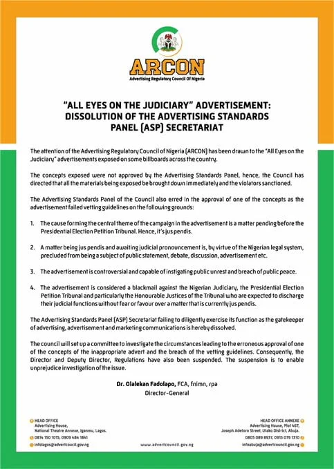Nigerian Authorities Clamp Down On Advertising Regulatory Body Mediaage NG Presidential candidates, Peter Obi of the Labour Party and the People's Democratic Party's Atiku Abubakar are contesting the results of the election.