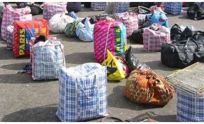 Ethiopian Airlines Ban "Ghana Must Go" Bags Mediaage NG ABUJA, Nigeria - Mediaage NG News - Ethiopian Airlines in Nigeria has banned the infamously nicknamed "Ghana Must Go" bags from their flights. It said the bag, a favourite of traders, can badly affect airport equipment.